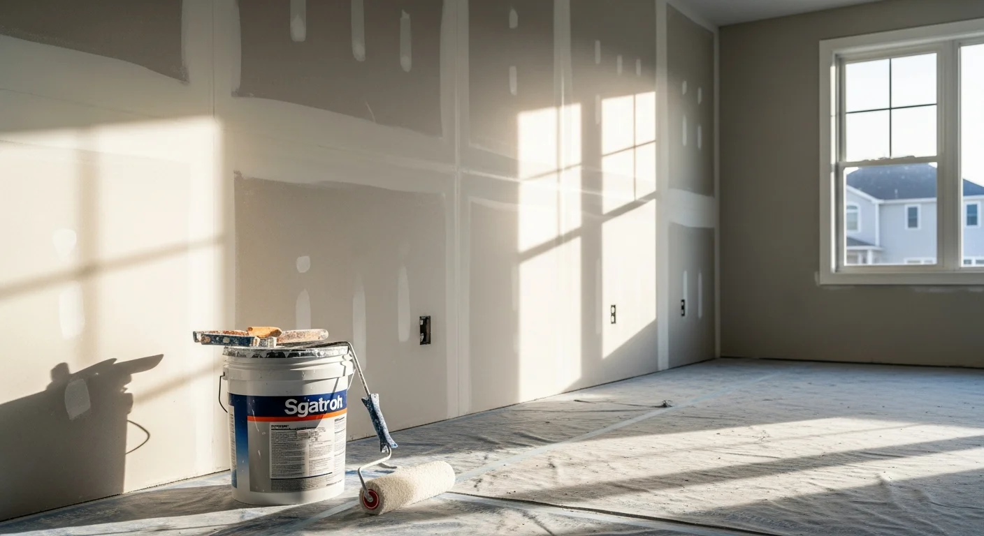 Interior drywall finishing and painting in Holbrook home renovation