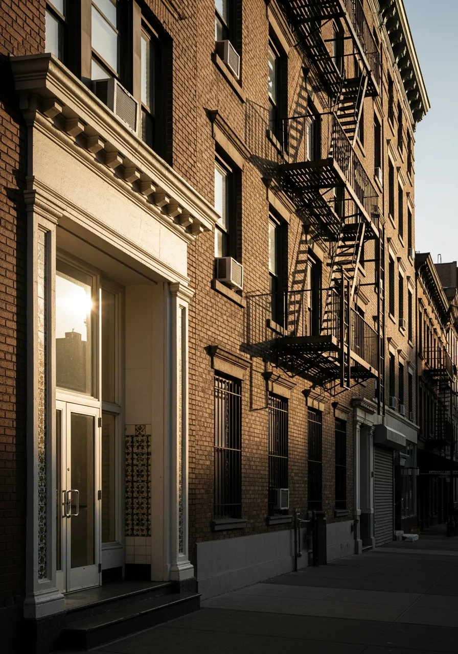 Queens County property facade showing typical urban architecture and neighborhood density.